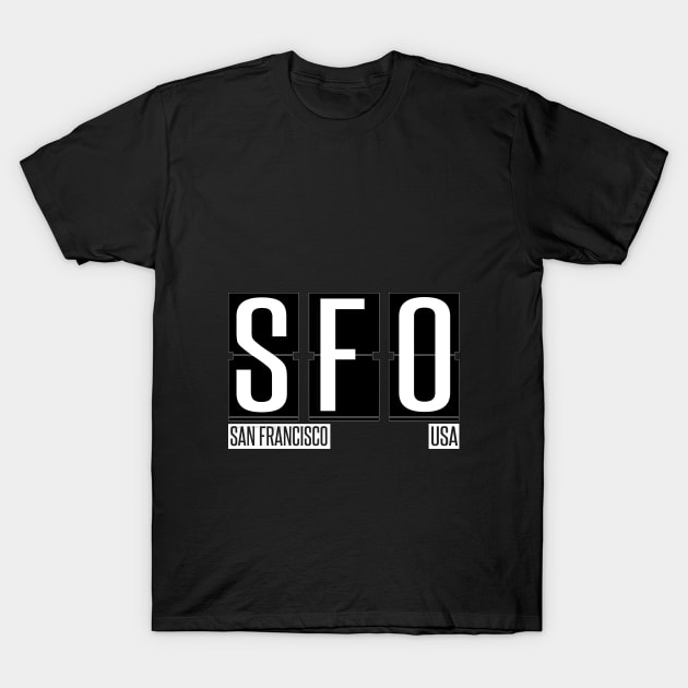 SFO- San Francisco CA Airport Code Souvenir or Gift Shirt T-Shirt by HopeandHobby